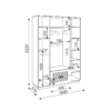 «Тиффани» М28 Шкаф с ящиками (4 двери) (рн)