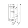 «Тиффани» М29 Шкаф с ящиками (3 двери) (рн)